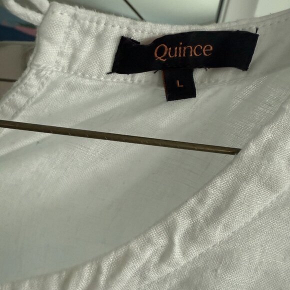 Quince Linen Shell Top Size L White - Picture 2 of 3